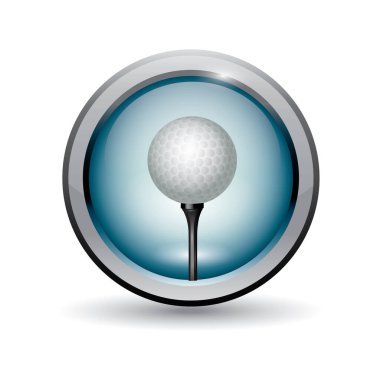 golf ikonu vektör illüstrasyonu