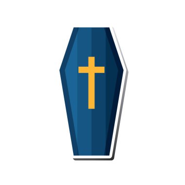 Tabutun çapraz çizgili yaratıcı vektör çizimi