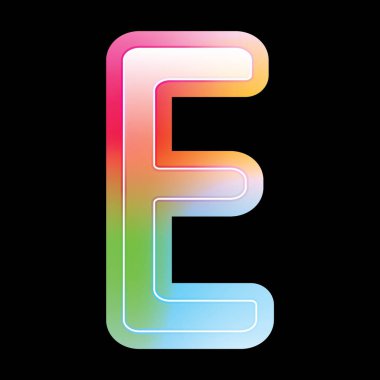 Renkli alfabe harfi izole edildi