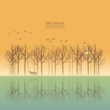 Ağaçların yaratıcı vektör çizimi