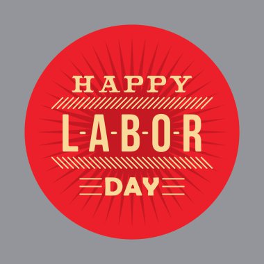 İşçi Günü etiket vektör illüstrasyonu 