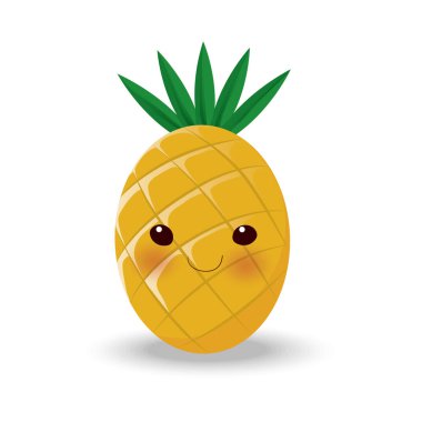 ananas vektör çizimi, simge ögesi arkaplanı