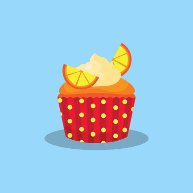 Vektör illüstrasyonu, kek tatlısı 