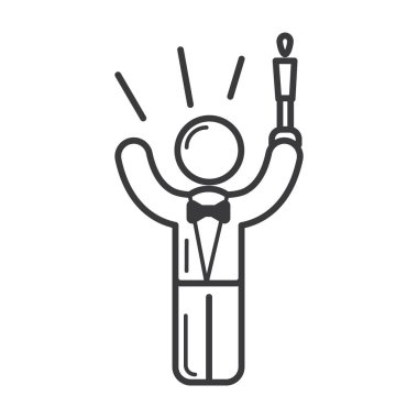 Renk arkaplanındaki vektör illüstrasyonu, simge ögesi