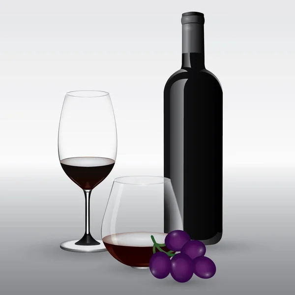 Vino Botella Vector Ilustración Icono Elemento Fondo — Archivo Imágenes Vectoriales