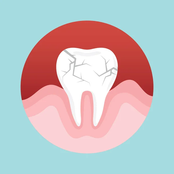 Ilustración Vectorial Diente Medicina Dental — Archivo Imágenes Vectoriales