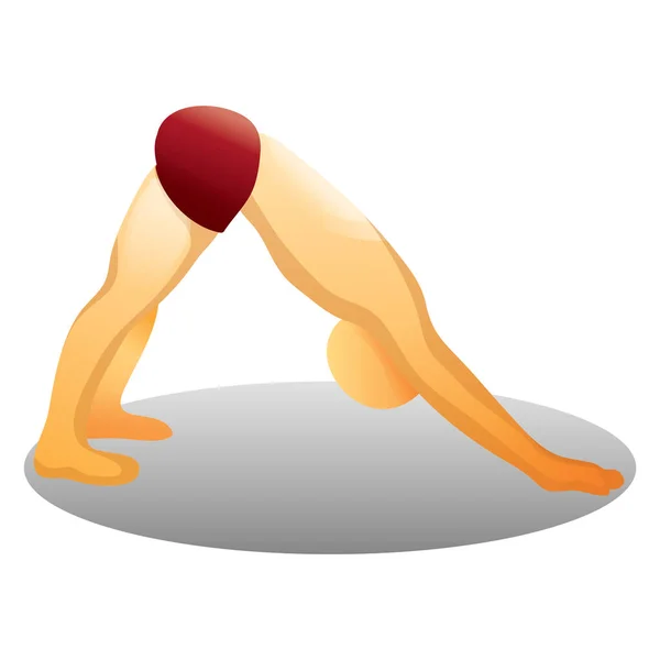 Illustration Vectorielle Couleur Simple Yoga — Image vectorielle