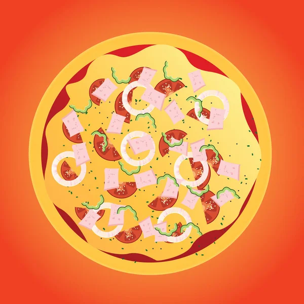 Ilustração Gráfica Moderna Vetor Ícone Pizza — Vetor de Stock