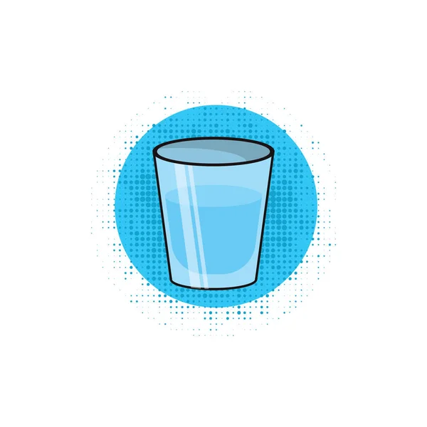 Wasserglas Web Grafik Vektor Illustration Symbol — Stockvektor