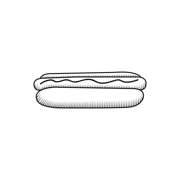 Hot Dog Vektor Illustration Icon Element Hintergrund — Stockvektor