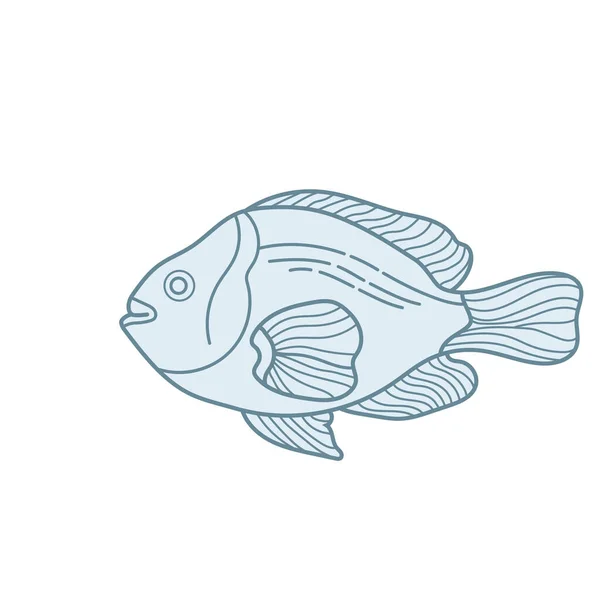 Fisk Vektor Illustration Ikon Element Bakgrund — Stock vektor