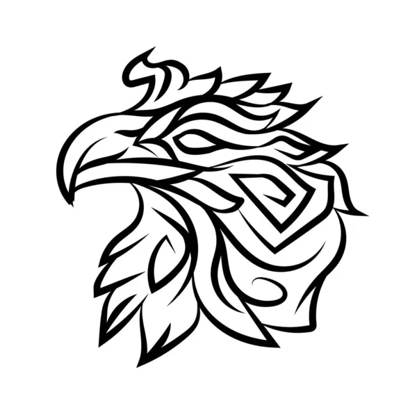 Illustration Vectorielle Graphique Simple Aigle Oiseau — Image vectorielle