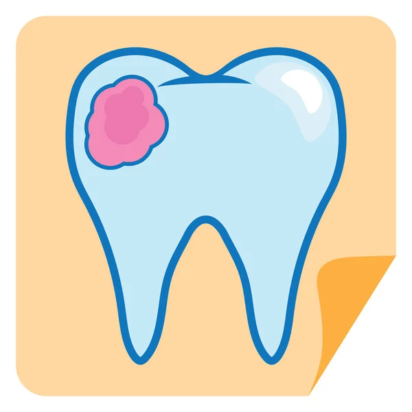 Vector Illustration Tooth Dental Medicine — Stock Vector