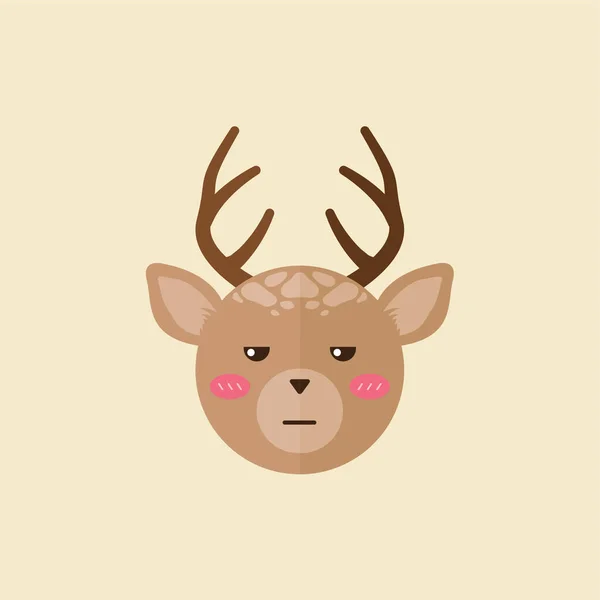 Venado Dibujos Animados Animal Icono Web Ilustración Gráfica Creativa Vector — Vector de stock