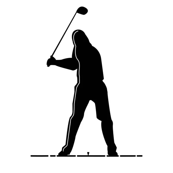 ゴルフベクターイラストアイコン要素背景 — ストックベクタ