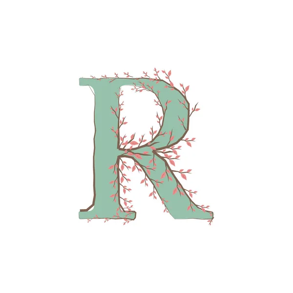 Lettre Alphabet Isolée Sur Fond Blanc — Image vectorielle