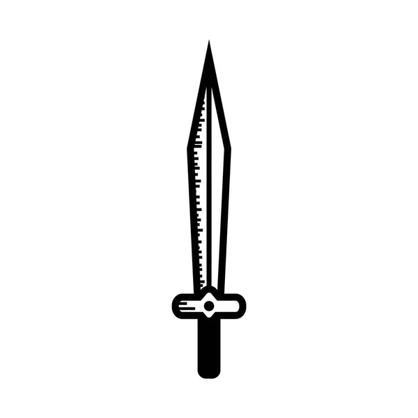 Banner Estilizado Simple Con Espada Ilustración Vectorial — Vector de stock