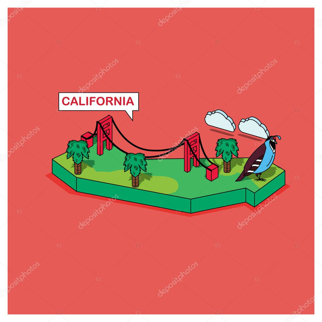 United states icon map sign vector illustration 