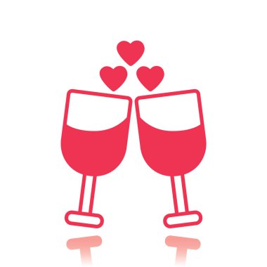 Kokteyllerin modern grafik simgesi çizimi