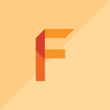 F harfinin modern grafik çizimi