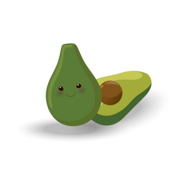 avokado vektör çizimi, simge ögesi arkaplanı