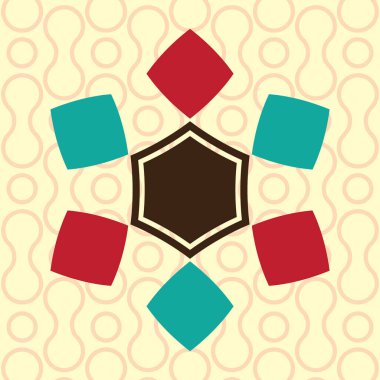 Simgeli basit biçimlendirilmiş pankart, vektör illüstrasyonu