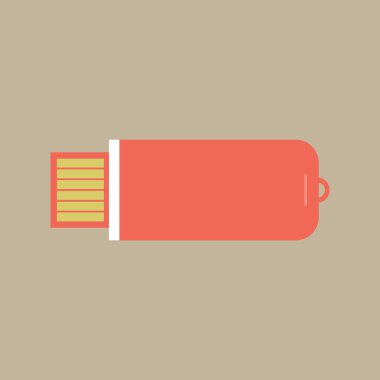 USB vektör illüstrasyonu, simge ögesi arkaplanı