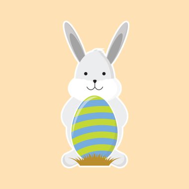 Mutlu Paskalyalar, vektör illüstrasyonu, yumurta kartı