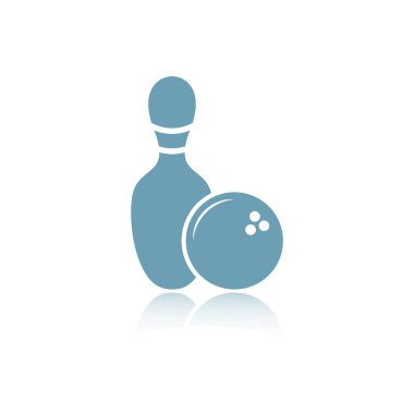 Bowling vektörü illüstrasyonu, simge ögesi arkaplanı