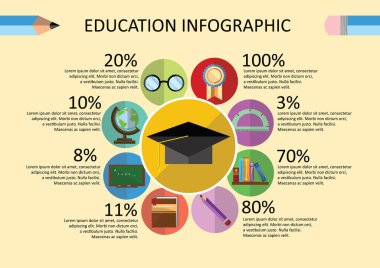 Infographic 'in modern grafik simgesi vektör illüstrasyonu