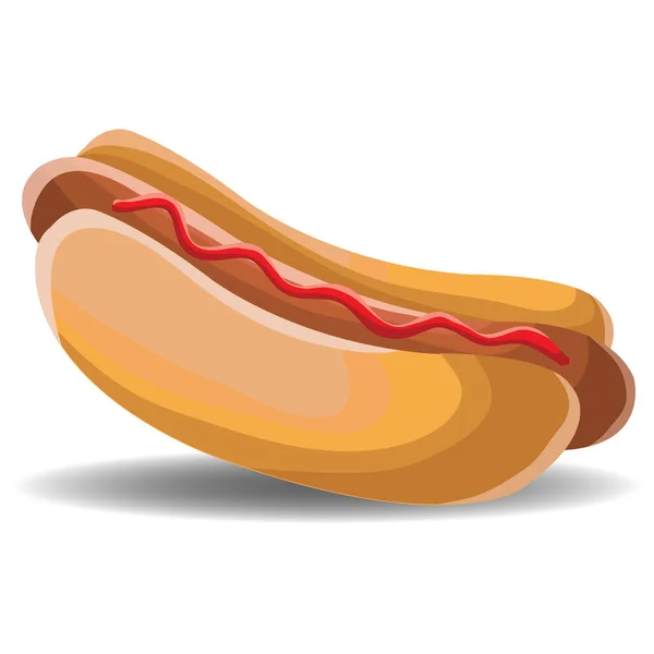 Ilustração Vetor Hotdog Fundo Elemento Ícone — Vetor de Stock