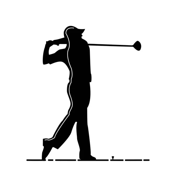 高尔夫球矢量图解 图标元素背景 — 图库矢量图片
