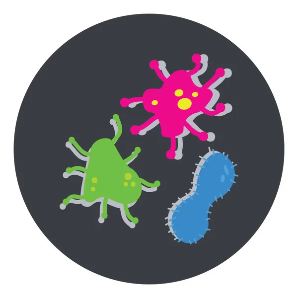 Vector Gráfico Moderno Ilustración Microbios — Archivo Imágenes Vectoriales