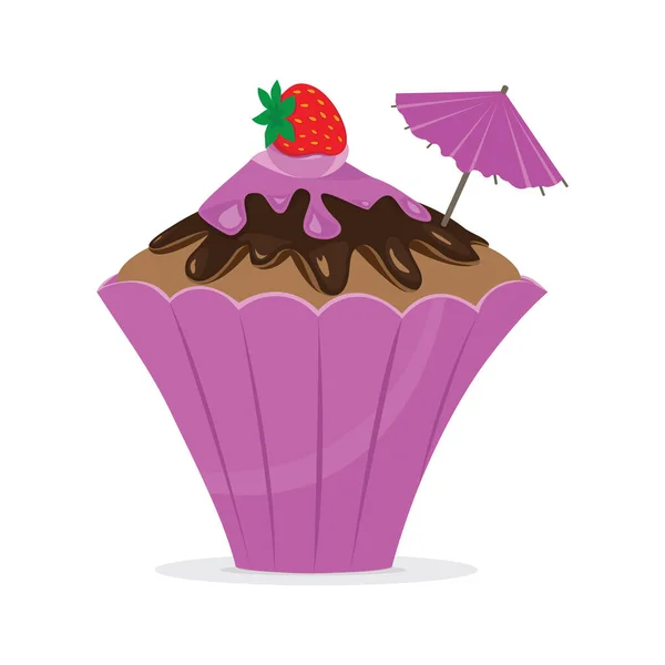 Cupcake Icône Vectoriel Illustration — Image vectorielle