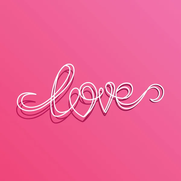 Στυλιζαρισμένη Έννοια Αγάπης Banner Διανυσματική Απεικόνιση — Διανυσματικό Αρχείο
