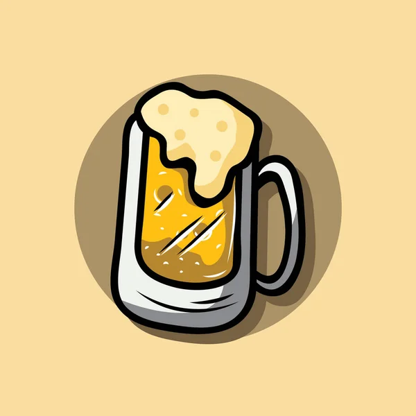 Простая Векторная Иллюстрация Пива — стоковый вектор