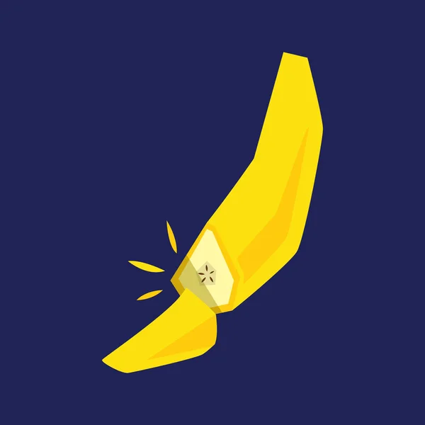 Ilustração Simples Vetor Banana — Vetor de Stock