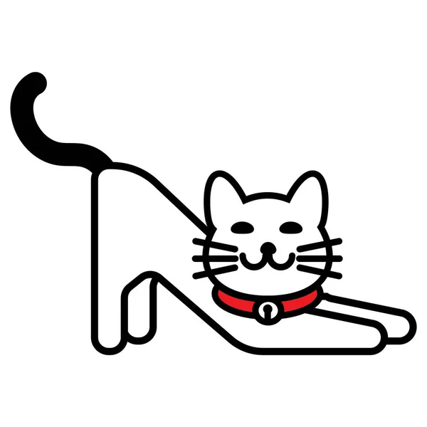 Simple Cat Icon Vector Illustration — Stock Vector