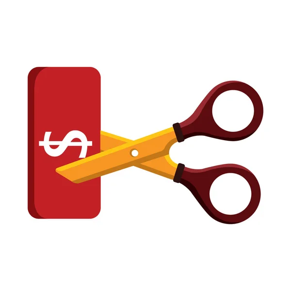 Modern Graphic Icon Vector Illustration Scissors Card — Stock Vector
