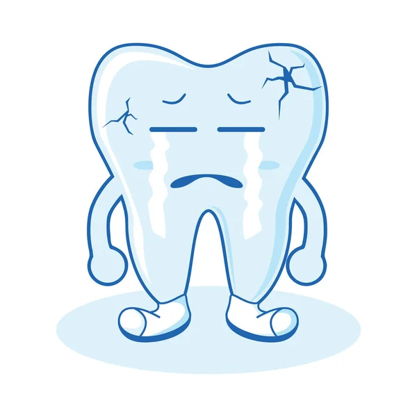 Ilustração Vetorial Dente Medicina Dentária — Vetor de Stock