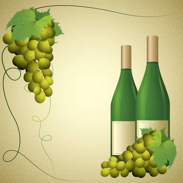 Semplice Banner Stilizzato Con Icone Del Vino Illustrazione Vettoriale — Vettoriale Stock