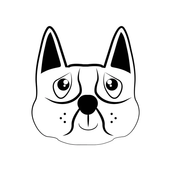 Hond Teken Pictogram Vector Illustratie — Stockvector