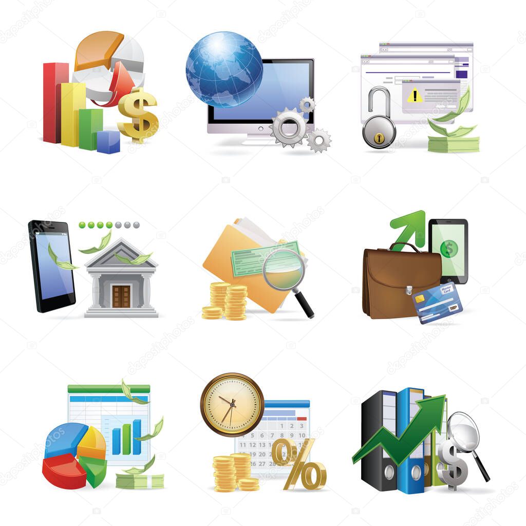 modern graphic vector illustration of icons