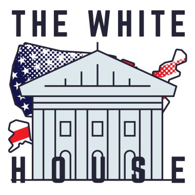 Beyaz Saray 'ın modern grafik simgesi çizimi