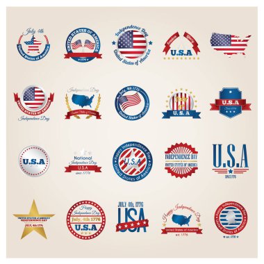 ABD simgelerinin modern grafik simgesi çizimi