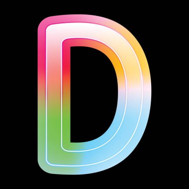 Renkli alfabe harfi izole edildi