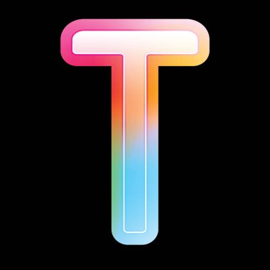 Renkli alfabe harfi izole edildi