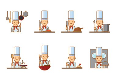 Mutfak, yemek ikonu. Vektör illüstrasyonu  