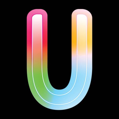 Renkli alfabe harfi izole edildi