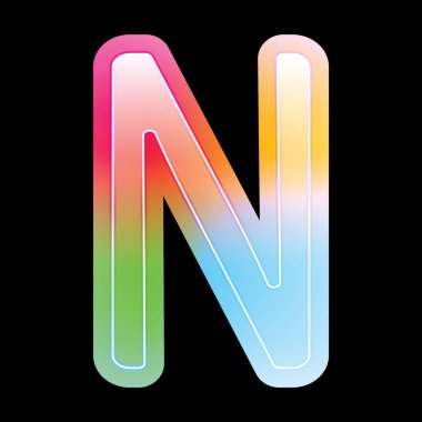 Renkli alfabe harfi izole edildi